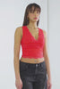 Sixth June Lace Shaped Tank Top 34839-REDX