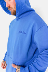 Hoodie curly logo hoodie Blue 12447-BLUE