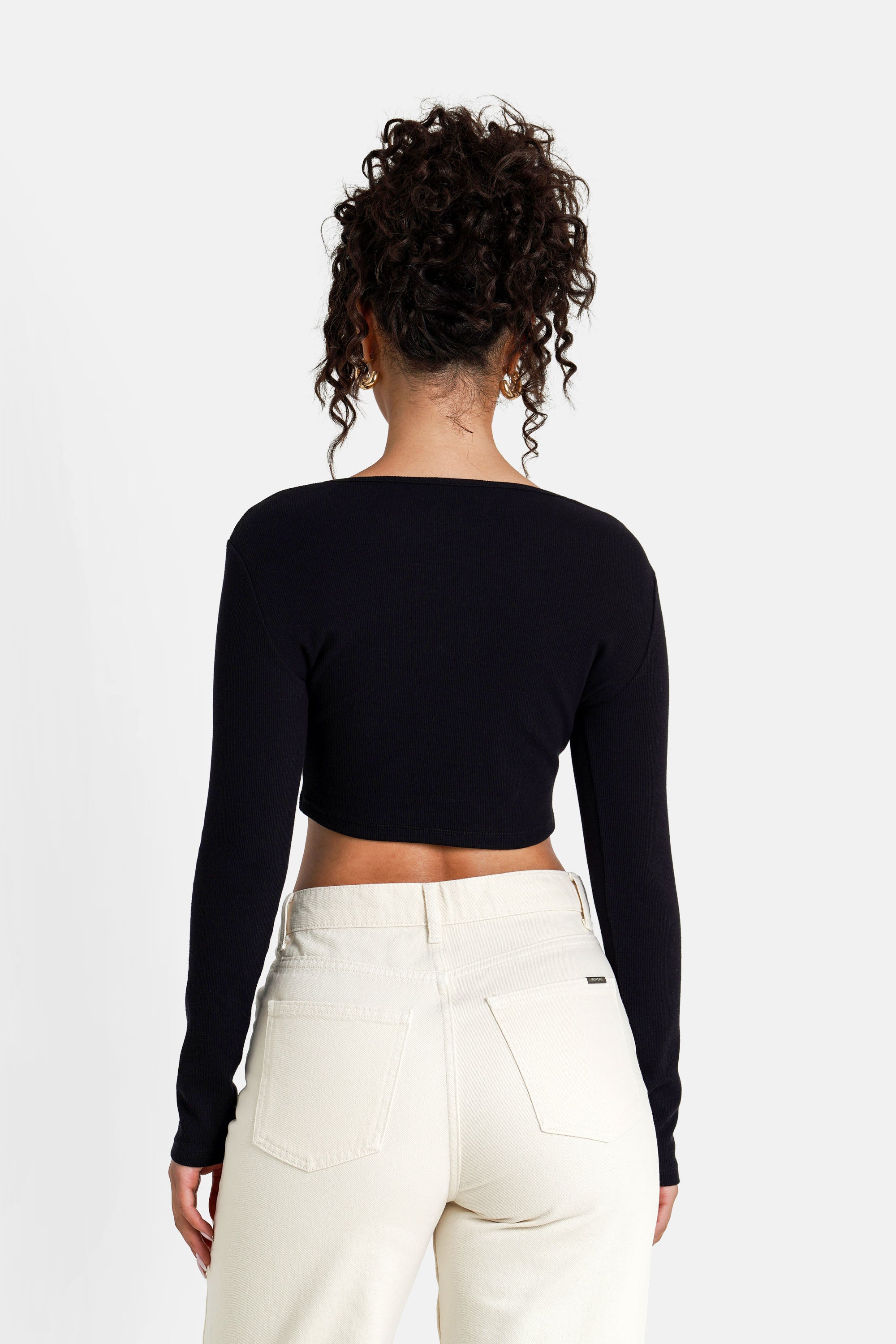 Logo jewel crop Top 12481-BLAC