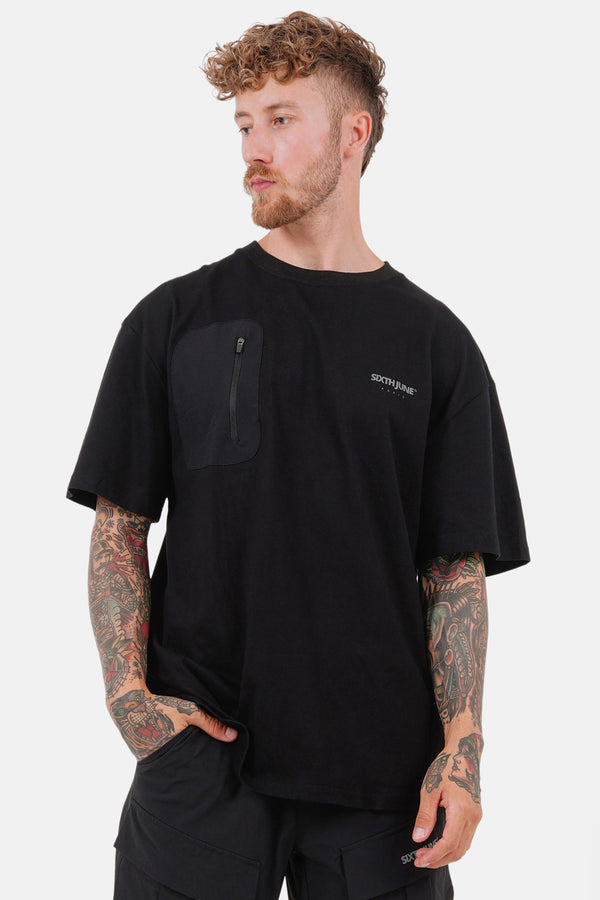 Nylon tech t-shirt Black