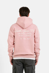 Hoodie Back Calligraphy Embroidery 12876-PINK