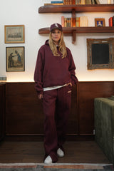 Vibes Never Lie Sixth June Back Retro Print Hoodie 12943-BURG