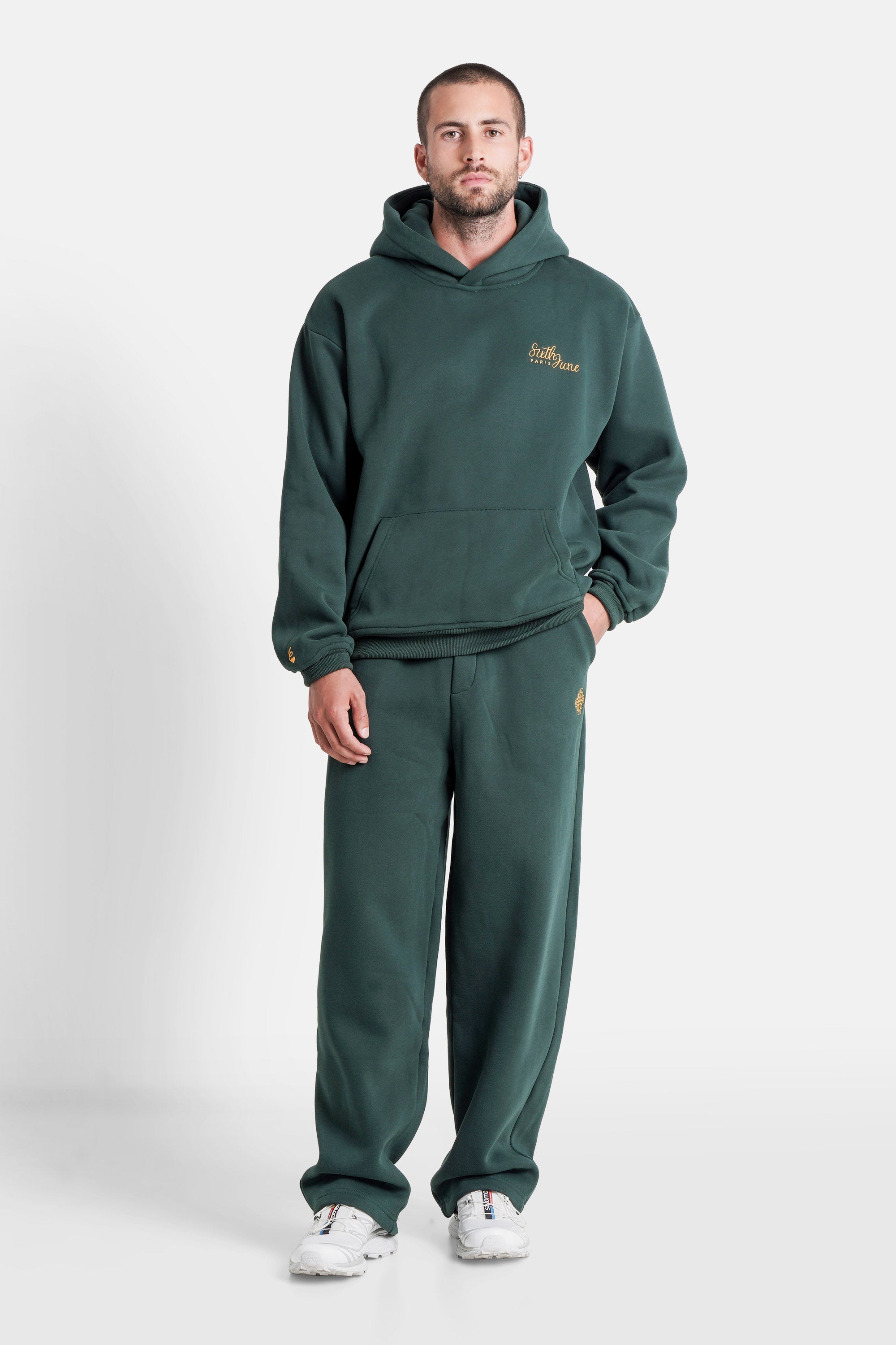 Never Stop Dreaming Sixth June Back Embroidery Hoodie 12944-GREE