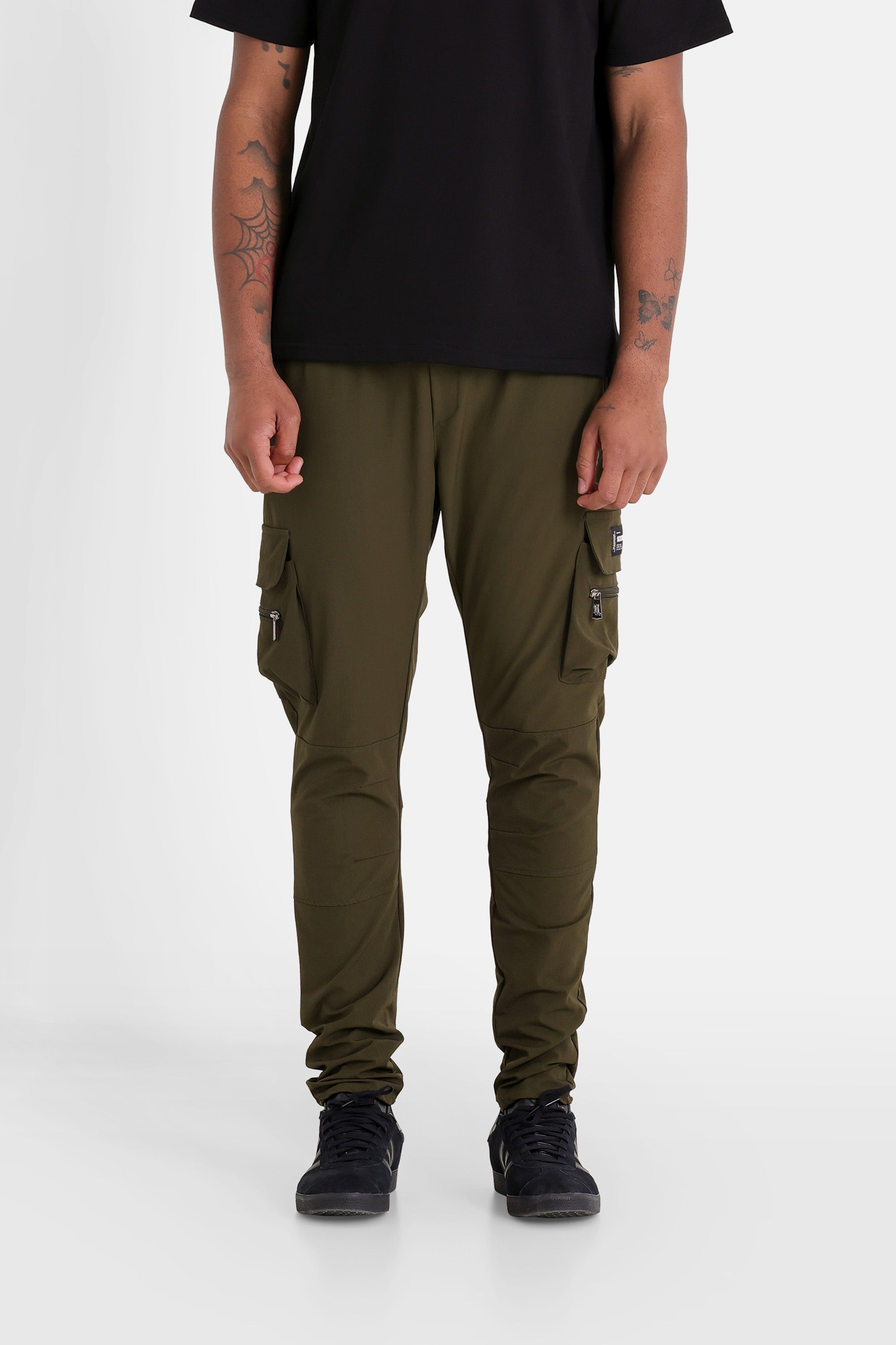 Nylon cargo Pants 22577-KAKI