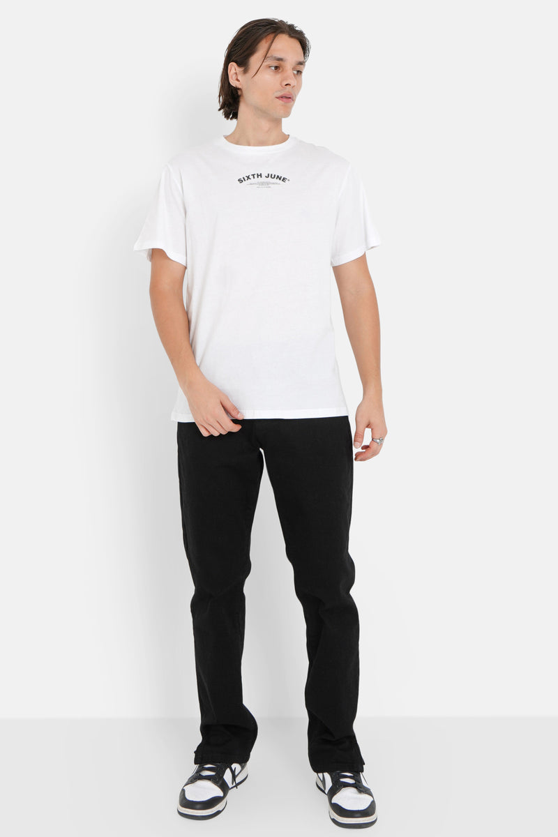 Curved tee 22578-whit