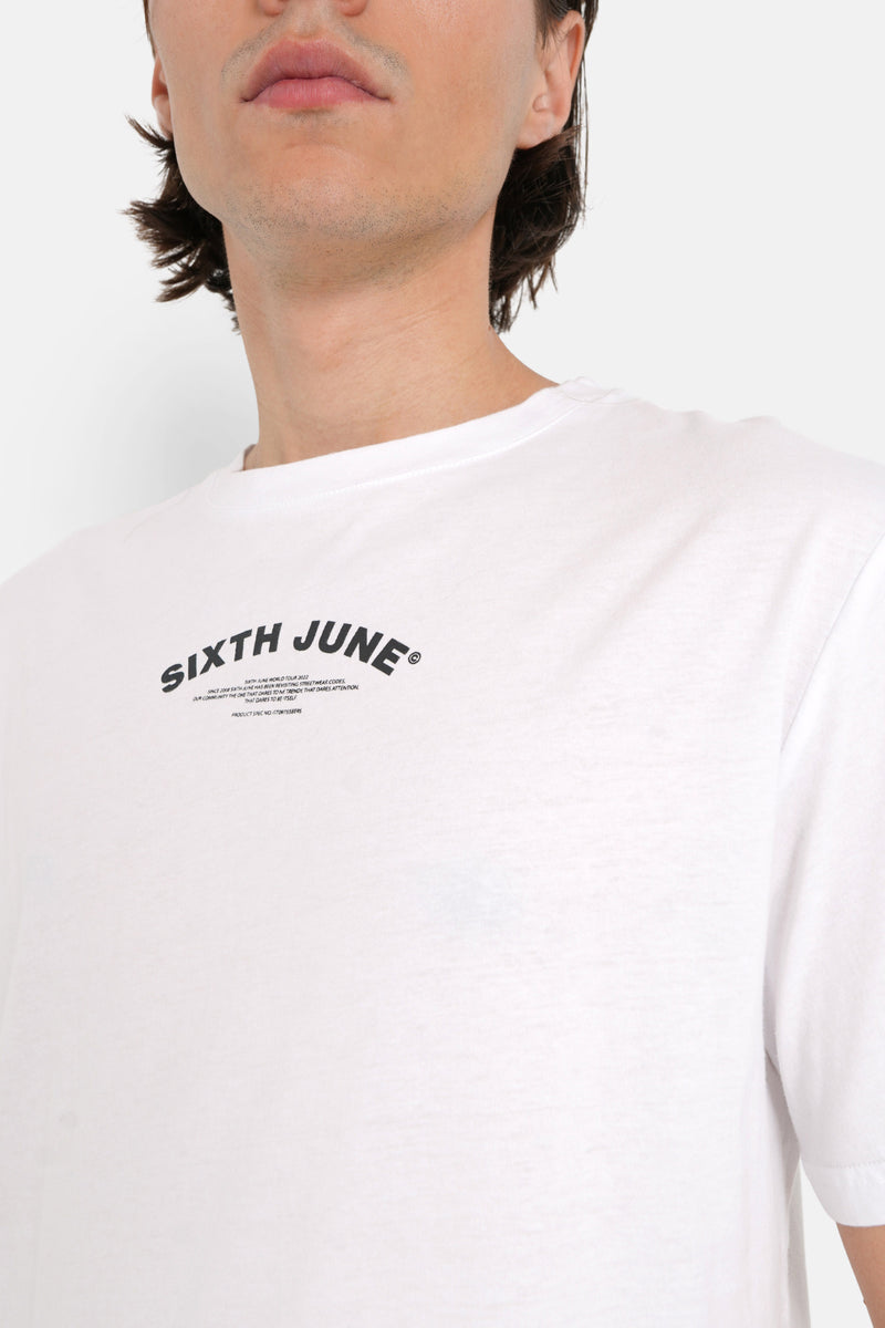 Curved tee 22578-whit