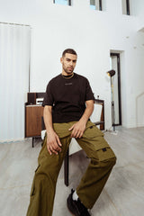 TWILL CARGO PANTS 22628-KAKI
