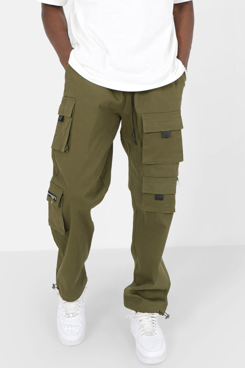 TWILL CARGO PANTS 22628-KAKI