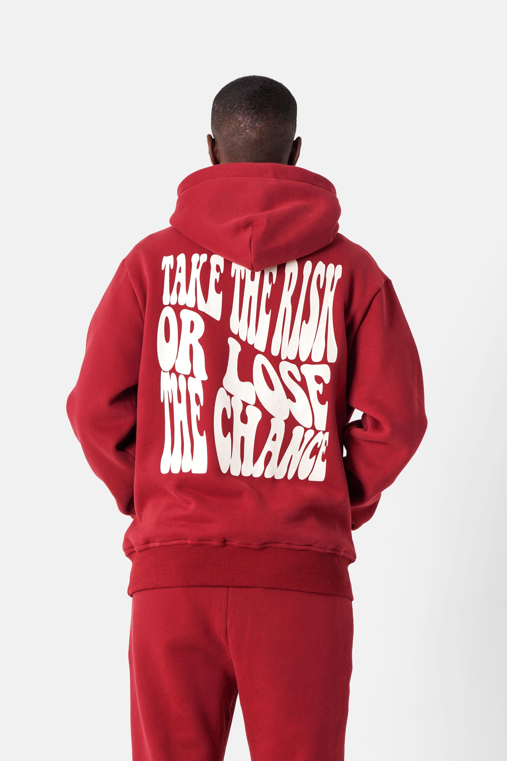 Hoodie take the risk 22974-BURG