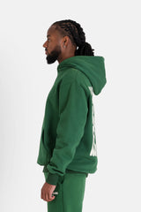 Retro print hoodie Green