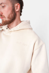 Embroidery hoodie Beige