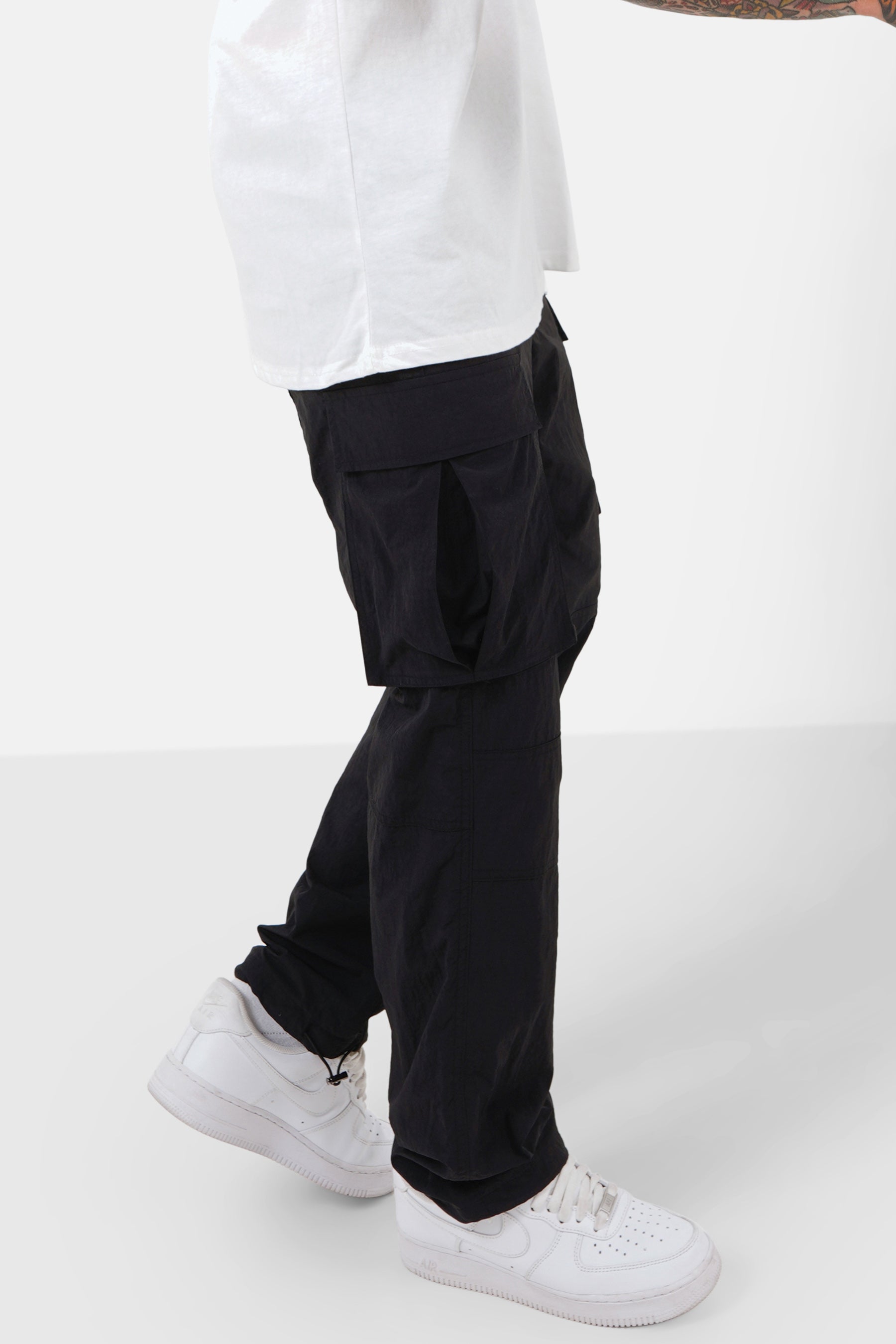 Nylon cargo Pants 23552-BLAC