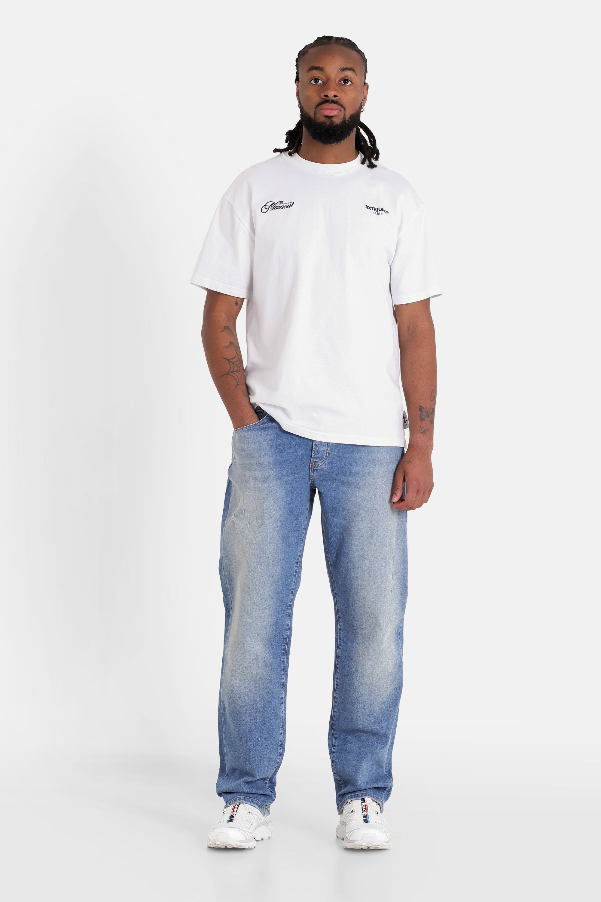 Regular scratched jeans 23561-BLUE