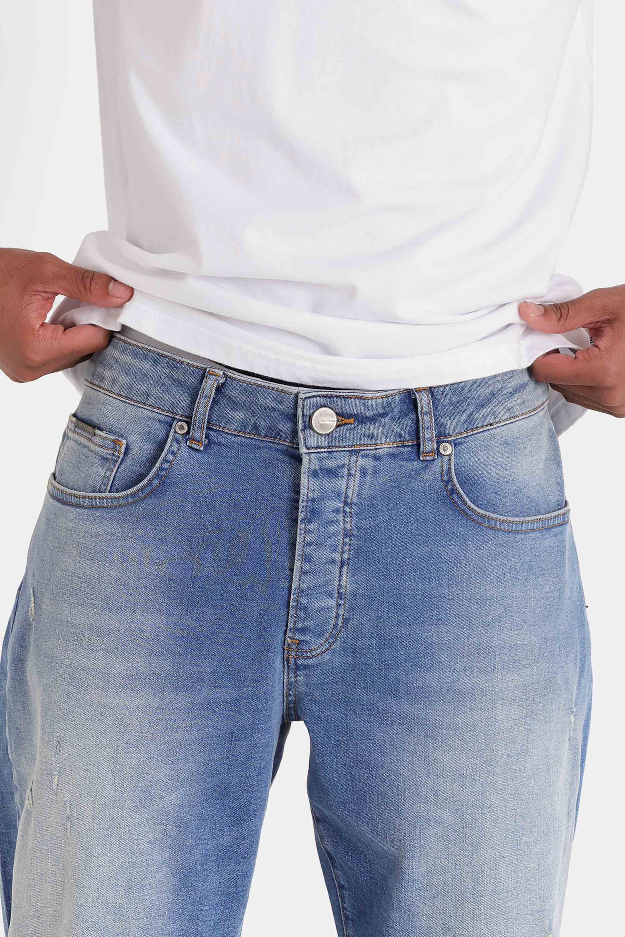 Regular scratched jeans 23561-BLUE