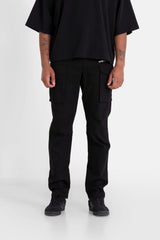 Straight cargo pants 23601-BLAC