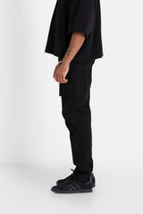 Straight cargo pants 23601-BLAC