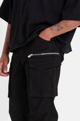 Straight cargo pants 23601-BLAC