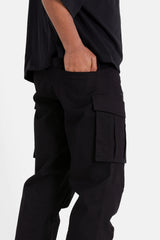 Straight cargo pants 23601-BLAC