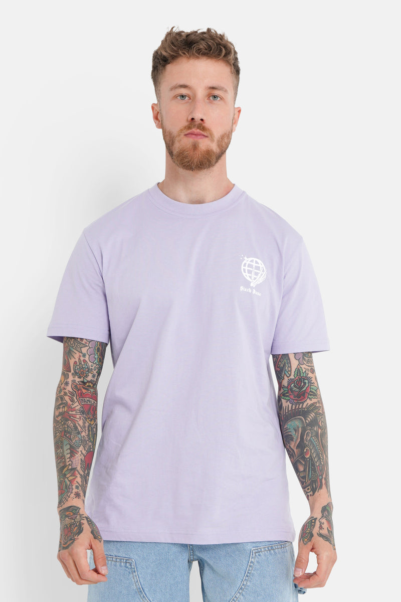 Summer crew t-shirt Purple