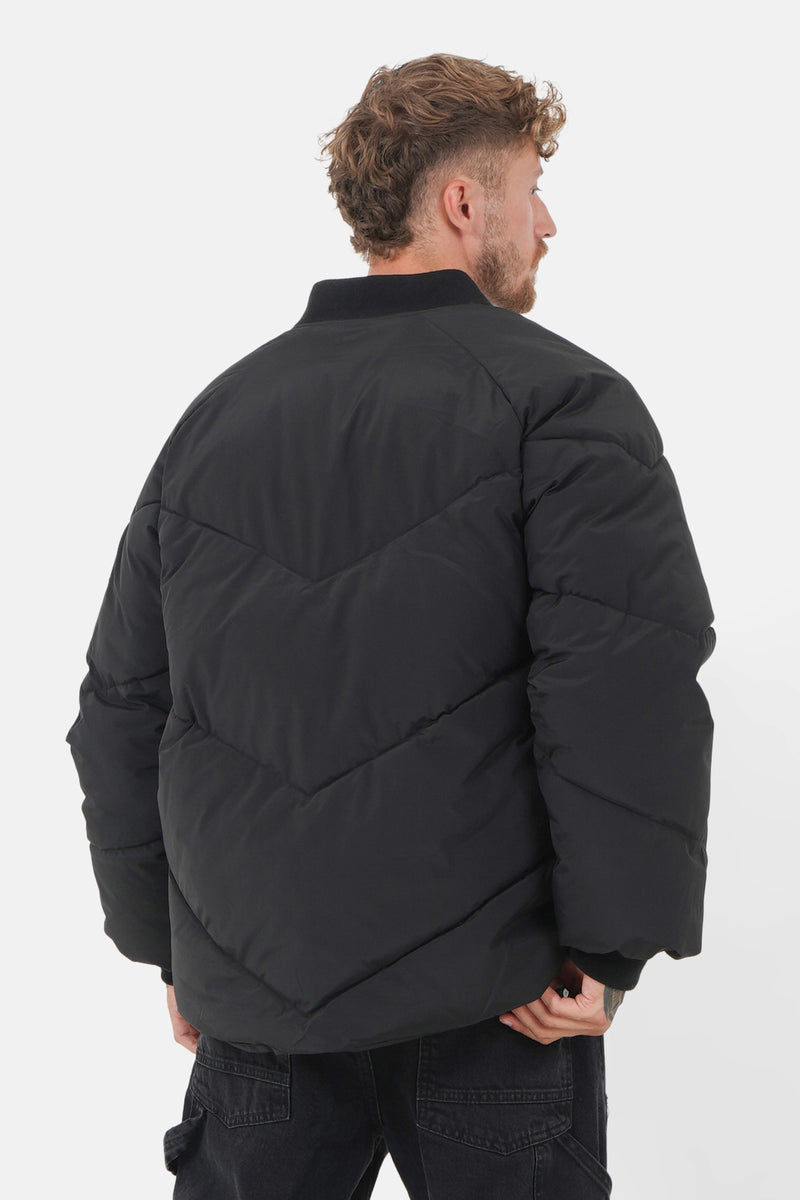 Short puffy puffer jacket Black