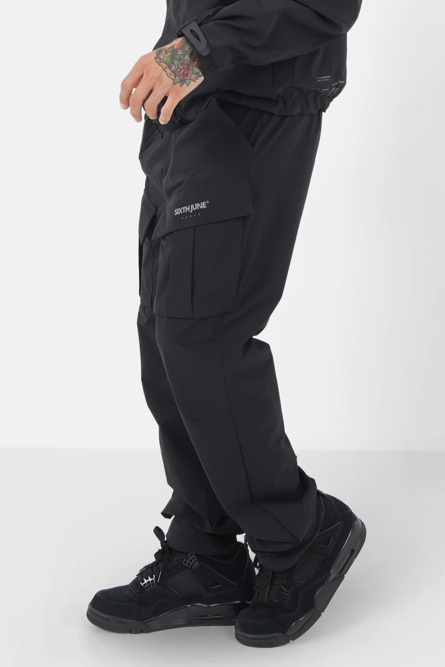 Nylon tech cargo pants 23935-BLAC