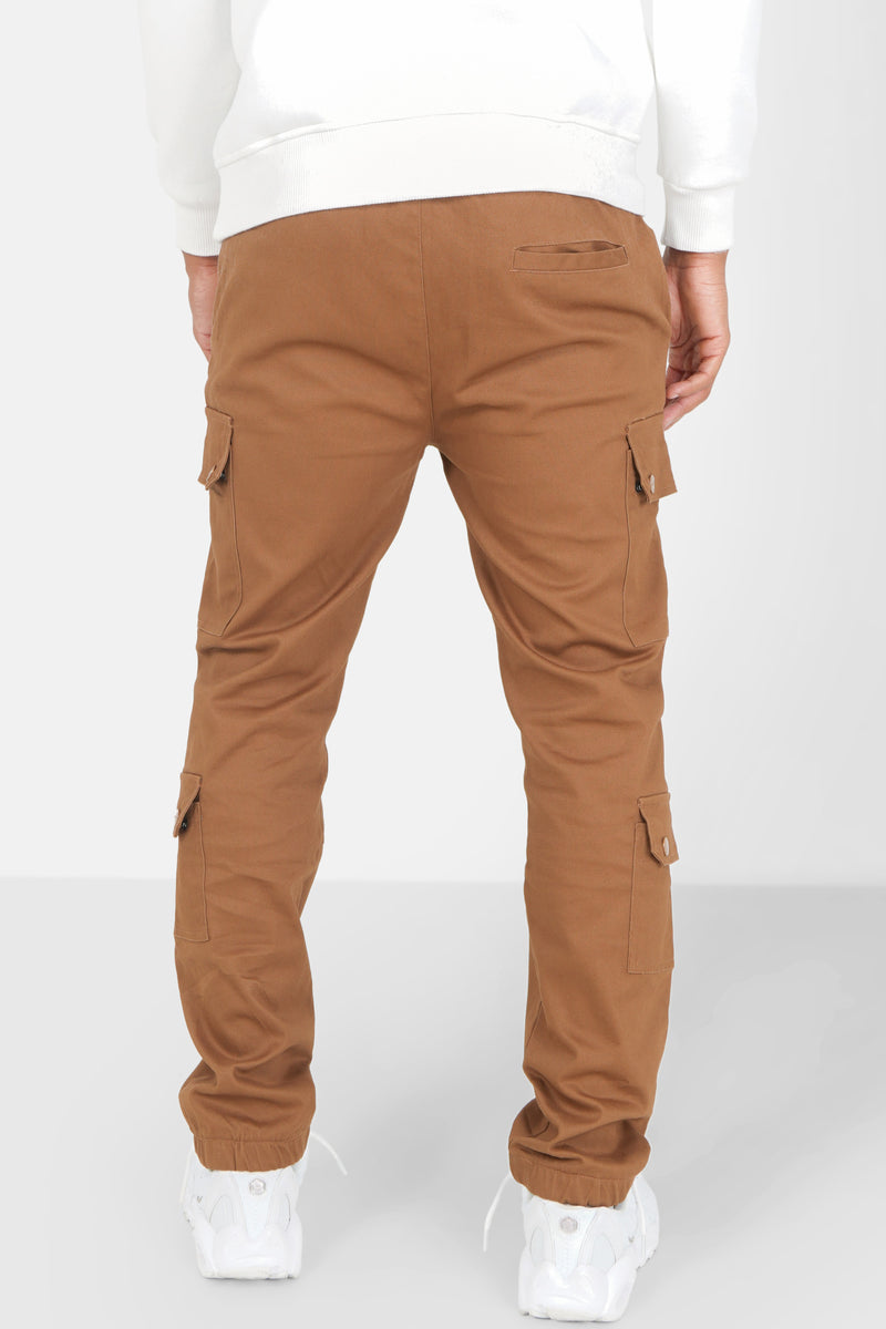 Cargo pants twill 23988-BROW