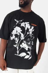 T-shirt short sleeves floral 25140-BLAC