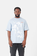 T-shirt short sleeves floral 25140-LBLU