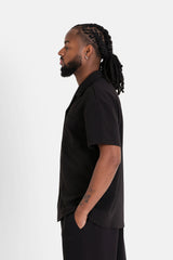 CREPE FABRIC SS SHIRT 25200-BLAC