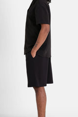 CREPE FABRIC SS SHORT 25201-BLAC