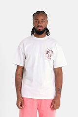 Flower SJ Square ss Tshirt  25206-WHIT