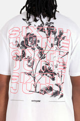 Flower SJ Square ss Tshirt  25206-WHIT