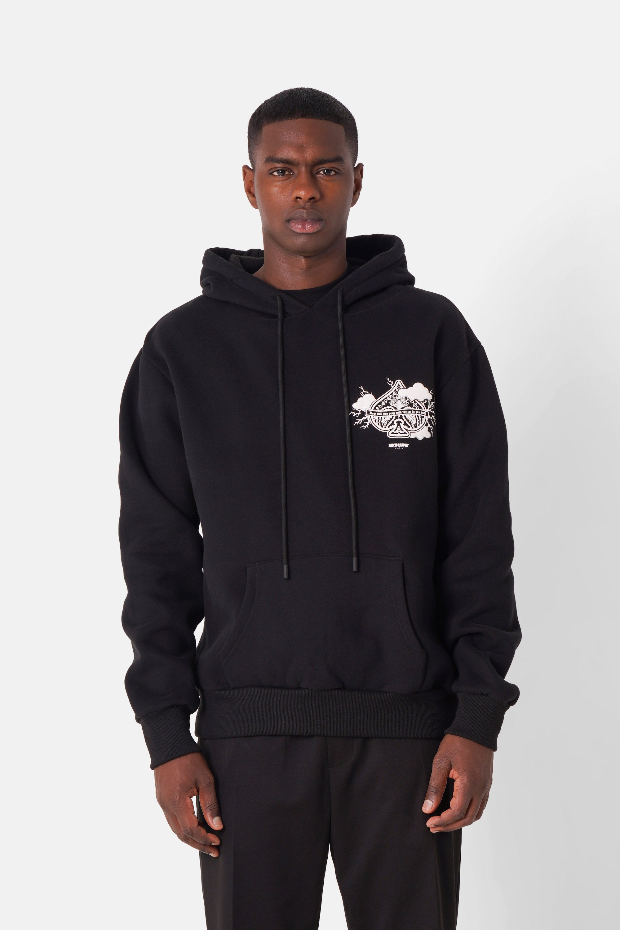 Sweatshirt as de pique 25343-BLAC