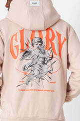 Hoodie glory print 25352-BEIG