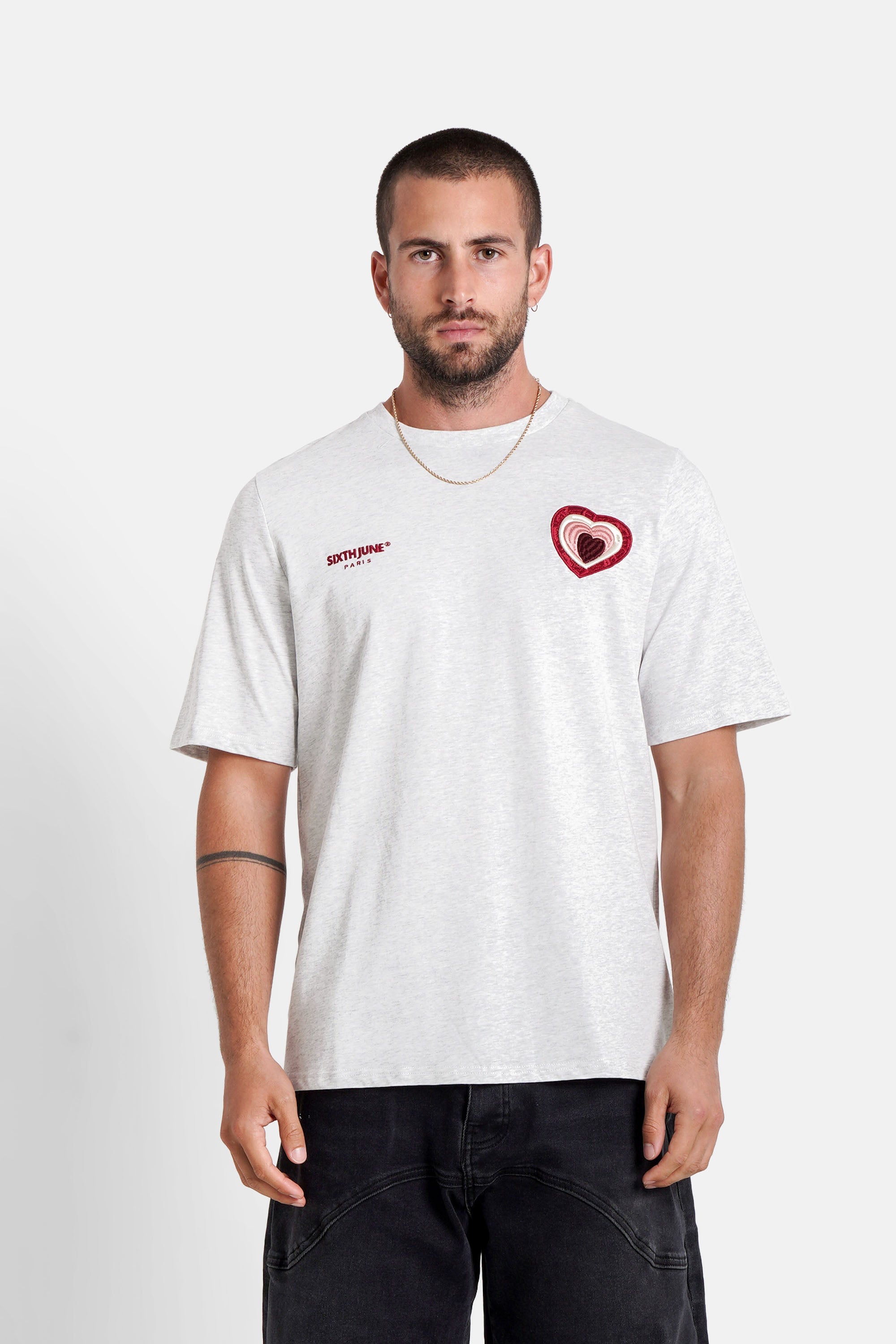 T-Shirt Sixth June Heart Patch 25483-GREY