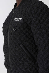 Bomber Jacket Royal Bettle Textured Fabric 25515-BLAC