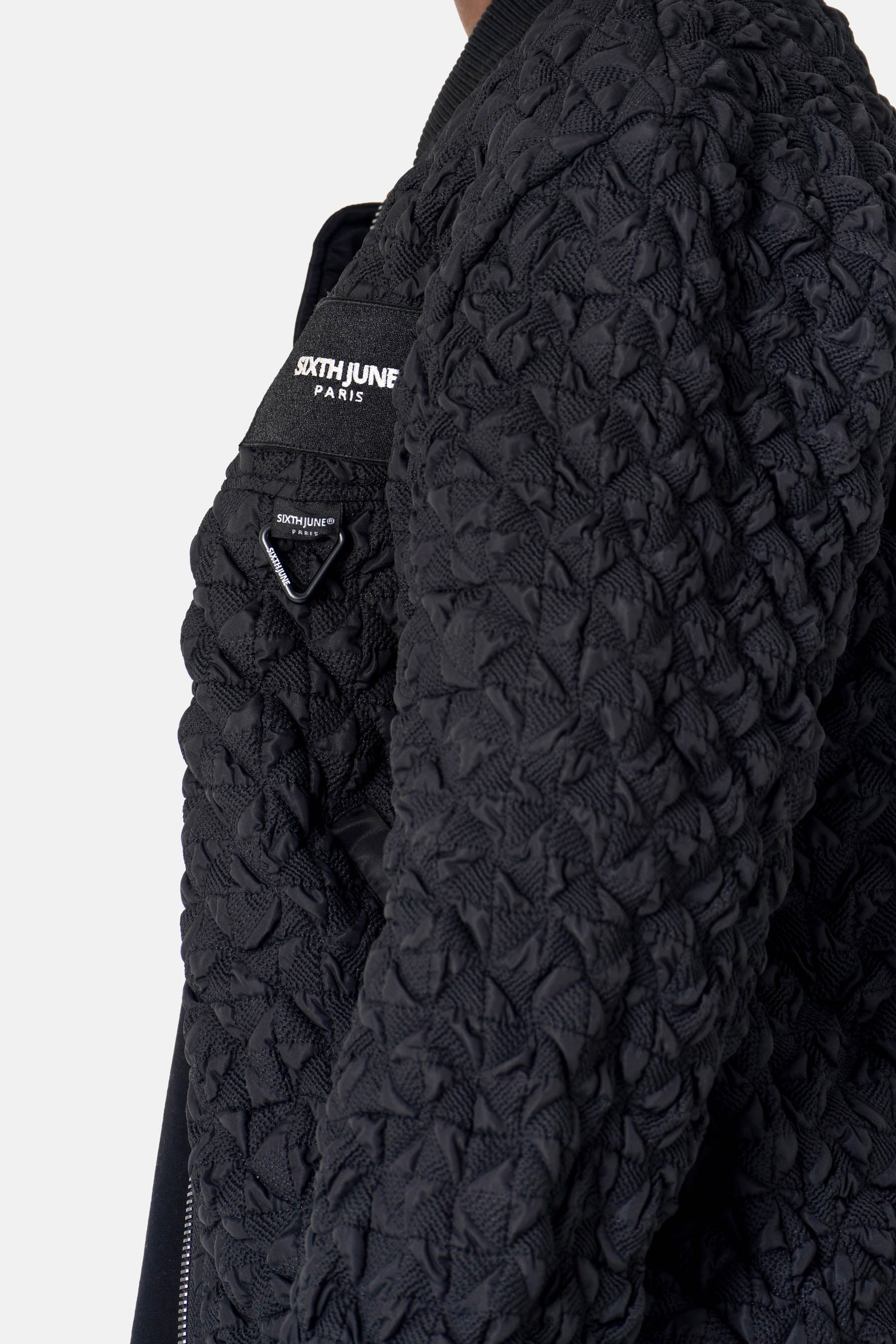 Bomber Jacket Royal Bettle Textured Fabric 25515-BLAC