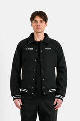 Jacket Varsity Calligraphy Embroidery 25592-BLAC