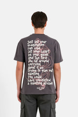 T-Shirt Let Your Imagination Backprint 25638-DGRE