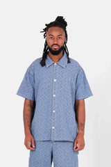 All Over Heart Denim Shirt 25655-LBLU