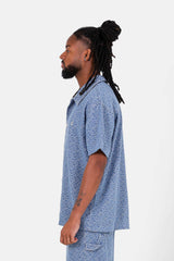 All Over Heart Denim Shirt 25655-LBLU