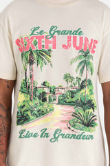 Life in Grandeur ss Tshirt 25677-BEIG