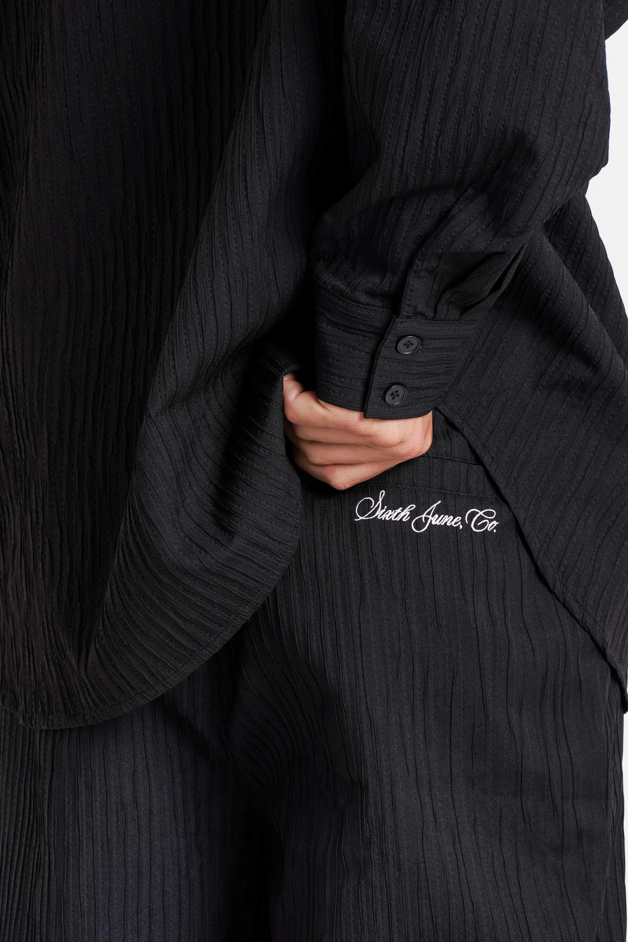 Sixth June Textured Pants 25697-BLAC