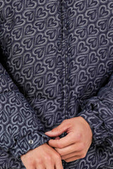 Denim Heart Pattern Sixth June Puffer 25713-DBLU