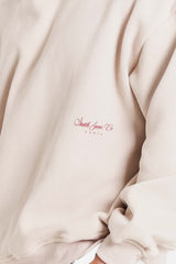 The Key Sixth June Signature Print Hoodie 25716-BEIG