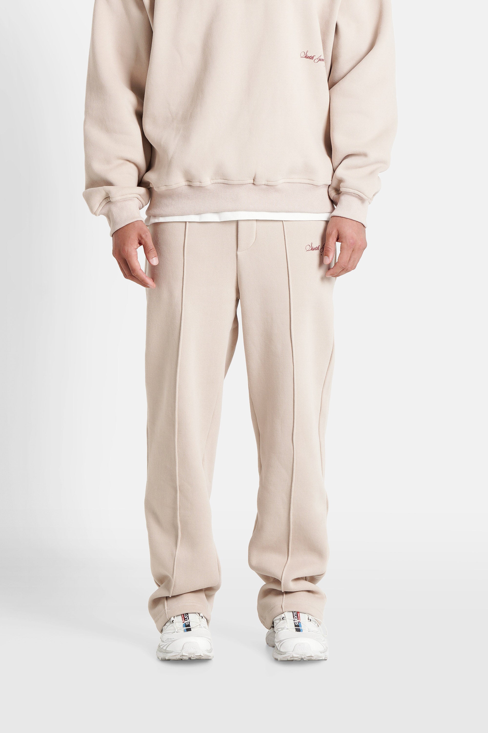 Sixth June Signature Print Joggers 25717-BEIG