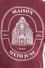 Maison Sixth June Print Tshirt 25718-BURG