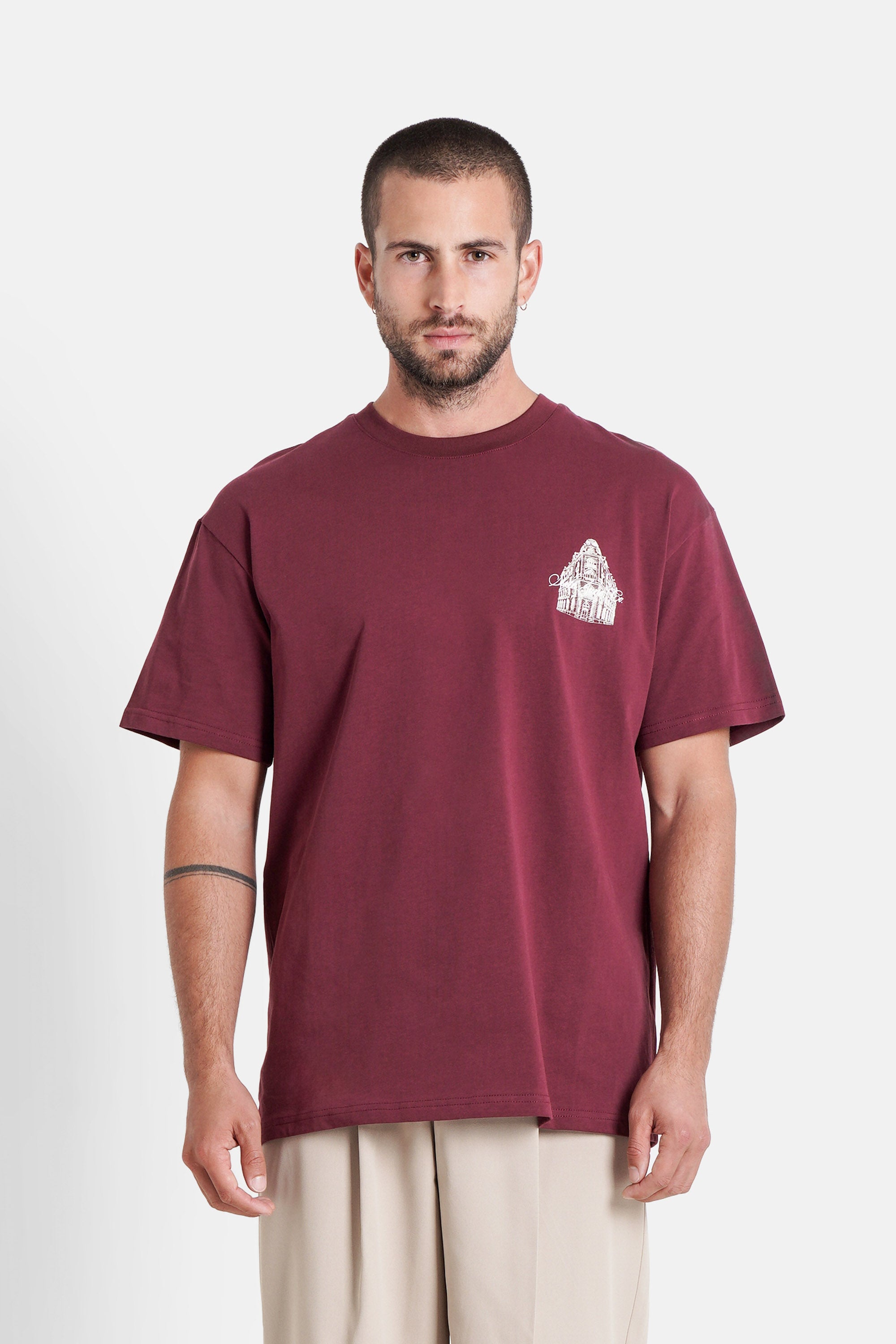 Maison Sixth June Print Tshirt 25718-BURG