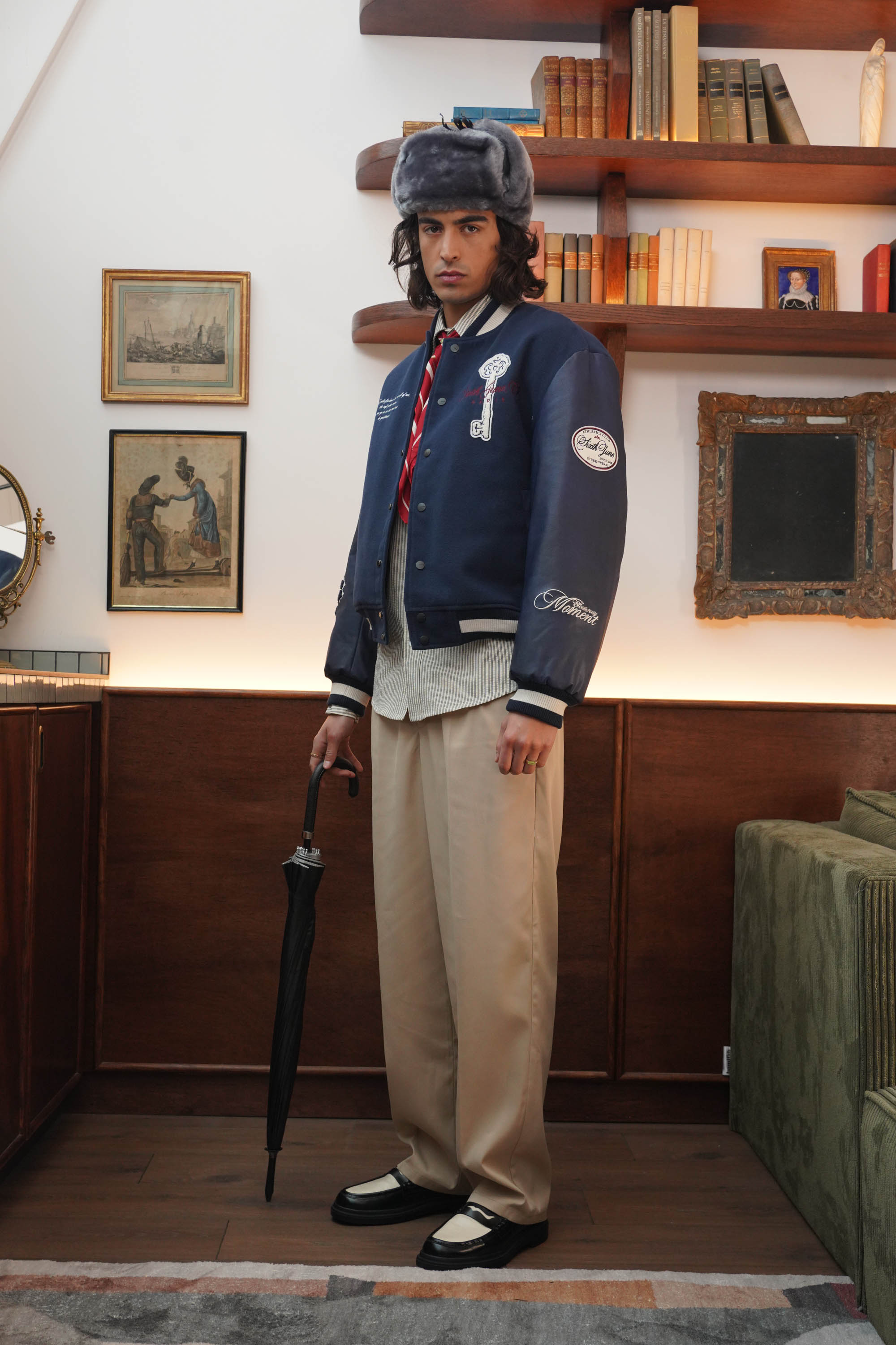 Maison Sixth June Varsity Jacket 25725-NAVY