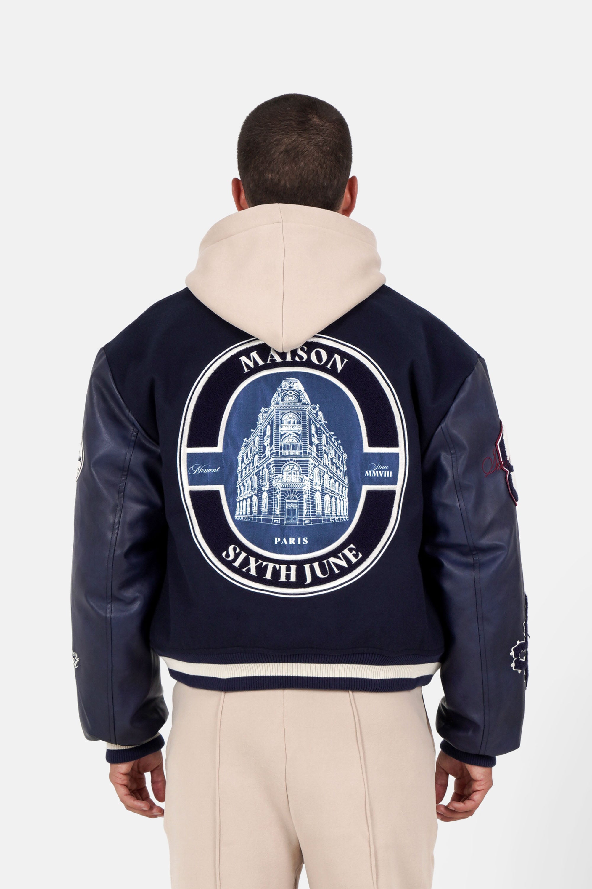 Maison Sixth June Varsity Jacket 25725-NAVY